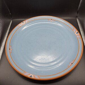 Noritake Stoneware Blue Adobe Plate 10" Oven/Microwave Safe Japan Vintage